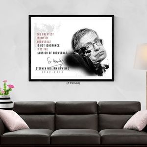 Stephen Hawking Poster Enemy of Knowledge (24x18)